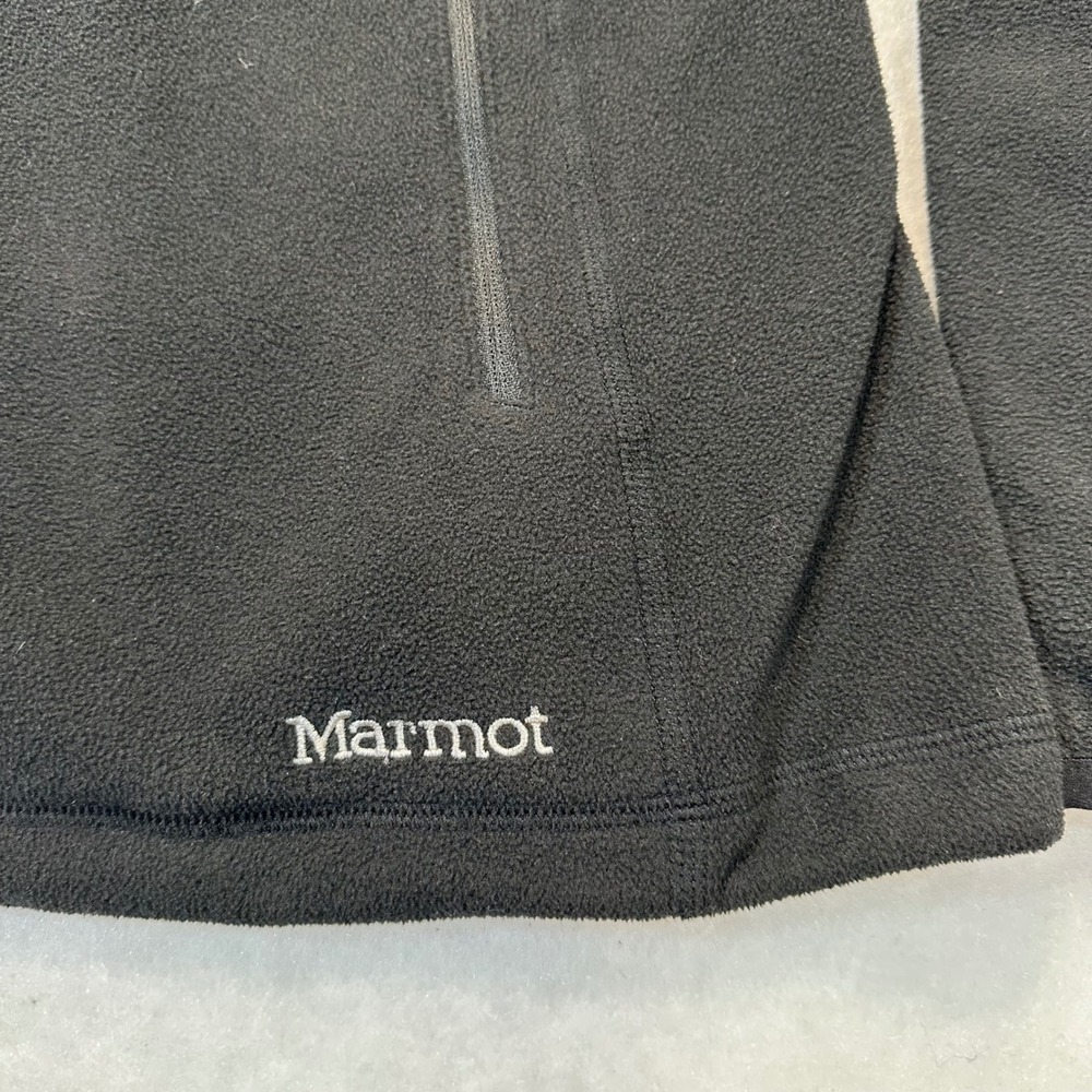 Marmot‎ Polartec Fleece Jacket Womens Large Black Full Zip Outdoor Gorpcore - Picture 2 of 8